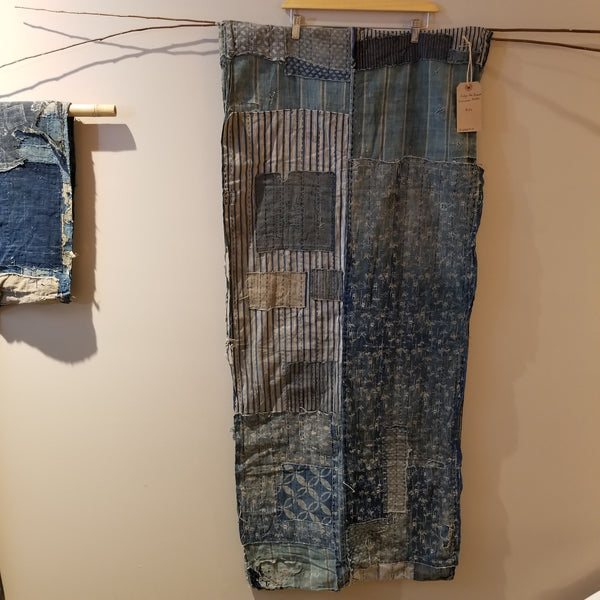 Katazome Zanshi Boro Patchwork Fabric