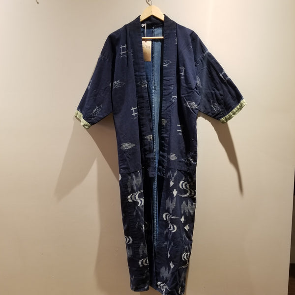 Reversible Indigo Kasuri Noragi Jacket