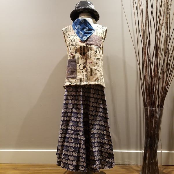 Brown vest two layer