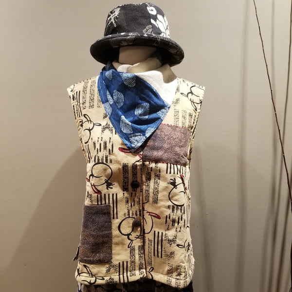Brown vest two layer