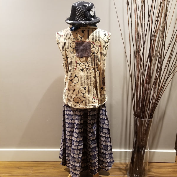 Brown vest two layer