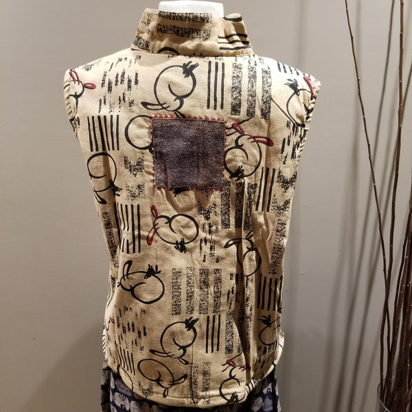 Brown vest two layer