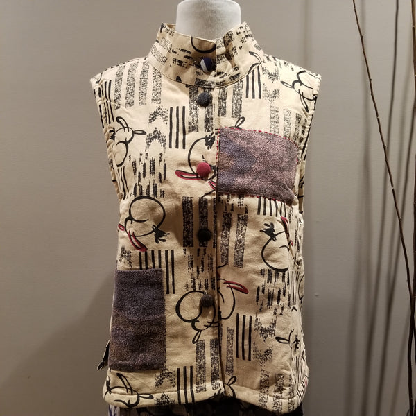 Brown vest two layer