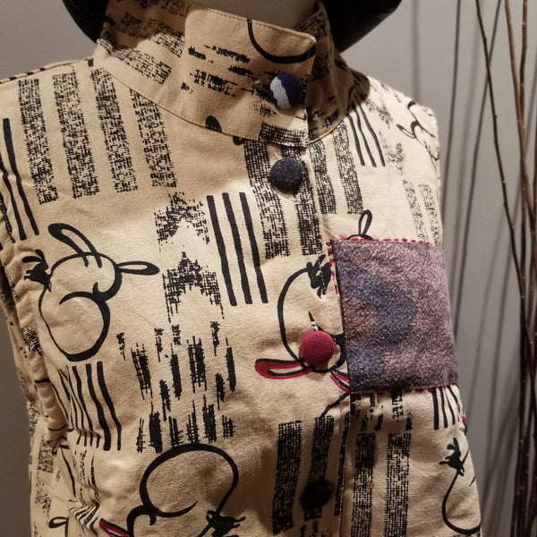 Brown vest two layer