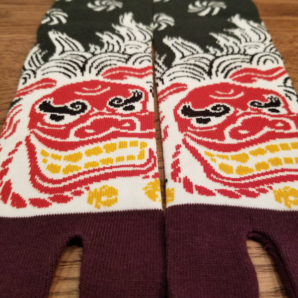 Lion pattern Tabi Socks( high ankle length)