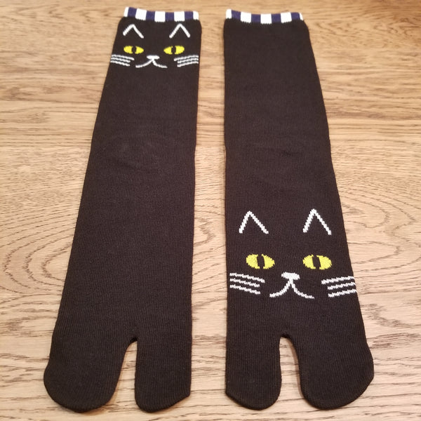 Kitty Cat pattern Tabi Socks( high ankle length)