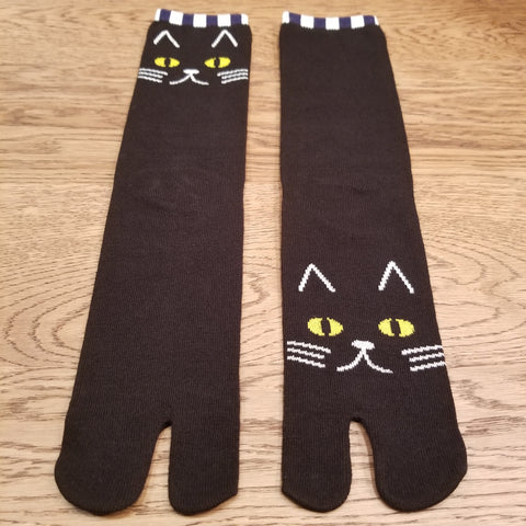 Kitty Cat pattern Tabi Socks( high ankle length)