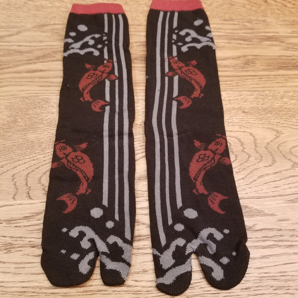 Happy koi fish Tabi Socks( high ankle length)