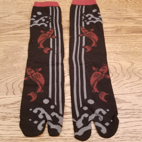 Happy koi fish Tabi Socks( high ankle length)