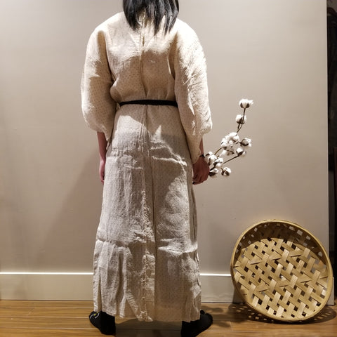Vintage Hemp Fabric Folk Kimono