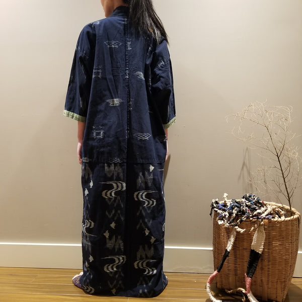 Reversible Indigo Kasuri Noragi Jacket
