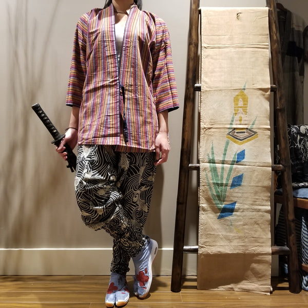 Vintage Kasuri Reversible Folk Farmer's Jacket