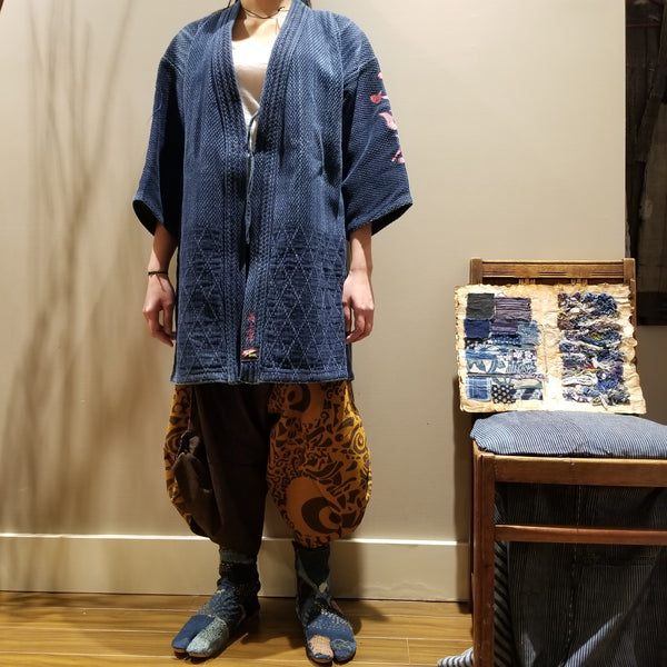 VINTAGE INDIGO KENDO SASHIKO SWORDMAN JACKET 3L