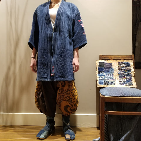 VINTAGE INDIGO KENDO SASHIKO SWORDMAN JACKET 3L