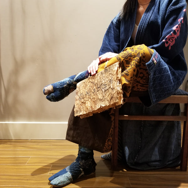 VINTAGE INDIGO KENDO SASHIKO SWORDMAN JACKET 3L