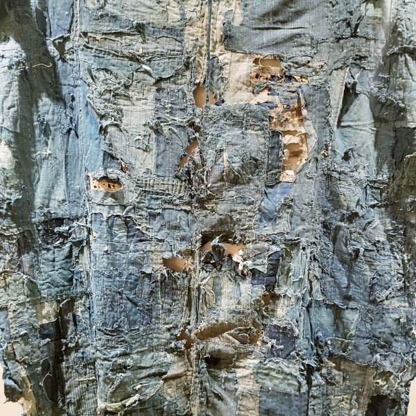 Indigo Boro Patchwork Sashiko Fabric 144cm x 120cm