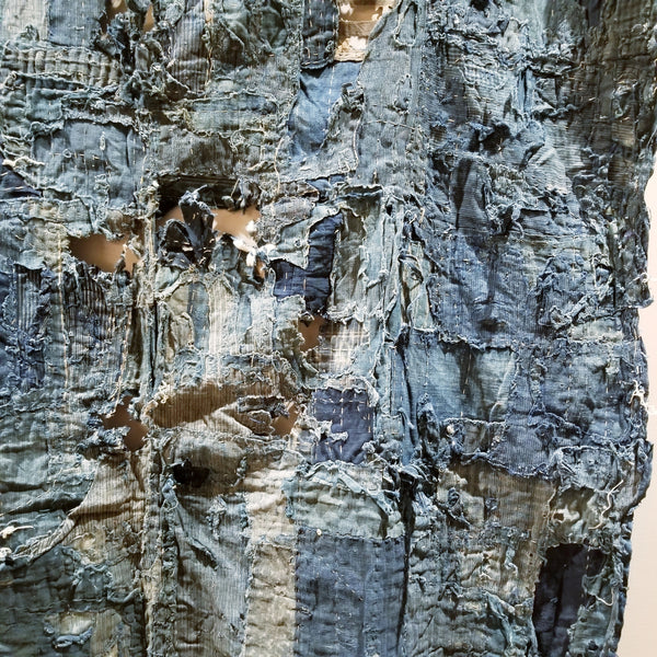 Indigo Boro Patchwork Sashiko Fabric 144cm x 120cm