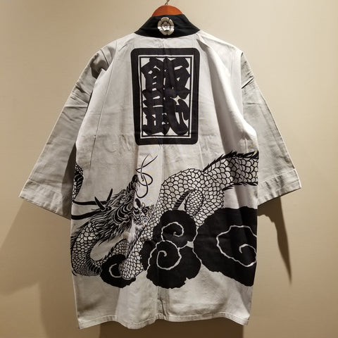 Vintage Dragon Print Hanten Jacket