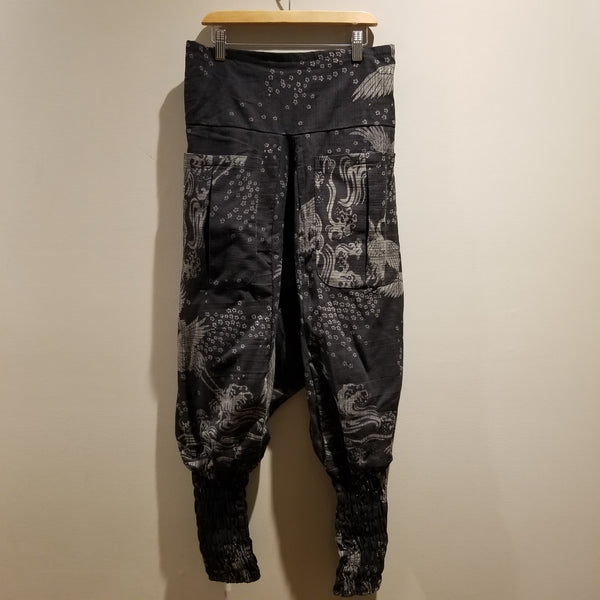 Black Crane Ninja Pants (LONG)