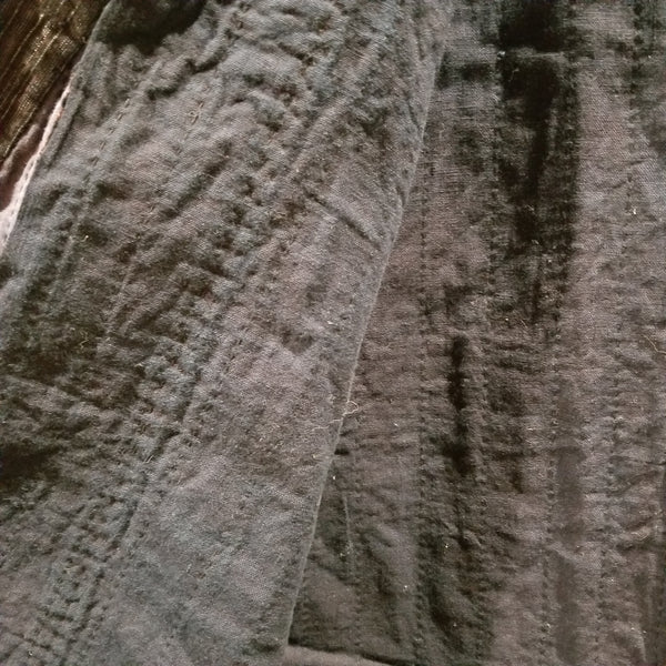 Boro Sashiko Folk Long Noragi Jacket