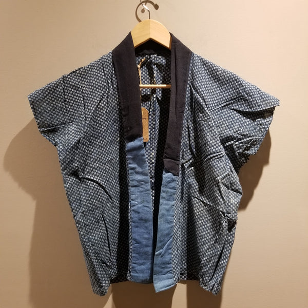 Indigo Kasuri Ikat Vest