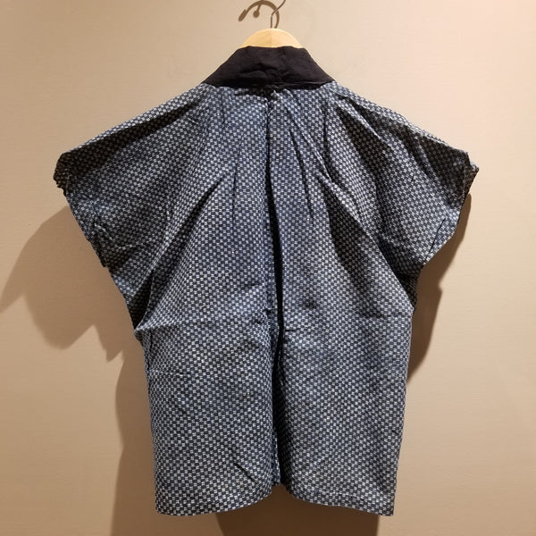 Indigo Kasuri Ikat Vest