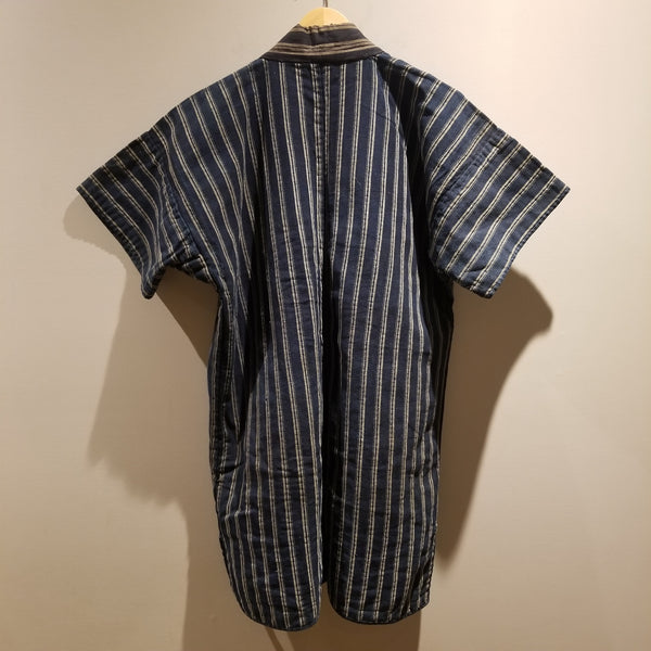 Folk Style Japanese Vintage Noragi Jacket with Sashiko Stitching