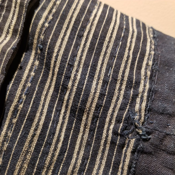 Folk Style Japanese Vintage Noragi Jacket with Sashiko Stitching