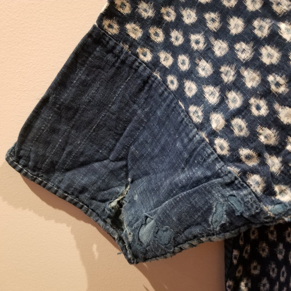 1900s Boro Indigo Sashiko Patchwork Farmer's Noragi Jacket