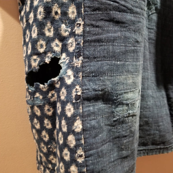 1900s Boro Indigo Sashiko Patchwork Farmer's Noragi Jacket