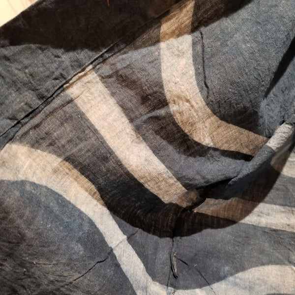 Vintage Aizome Indigo Boro Fireman's Hanten