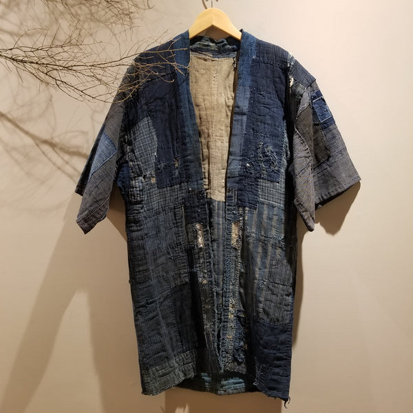Edo-Meiji Era Antique Boro Patchwork Farmer's Jacket