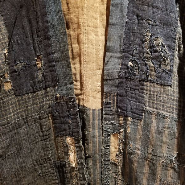 Edo-Meiji Era Antique Boro Patchwork Farmer's Jacket