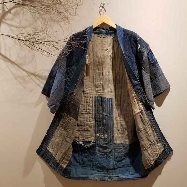 Edo-Meiji Era Antique Boro Patchwork Farmer's Jacket