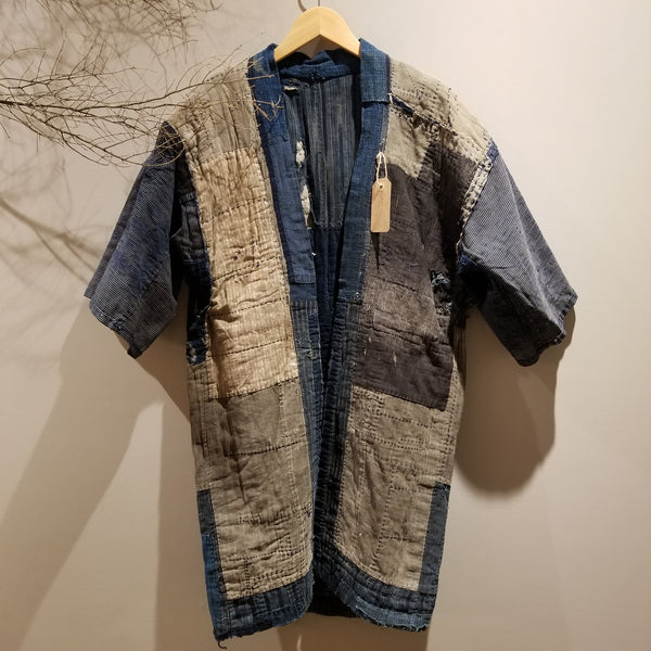 Edo-Meiji Era Antique Boro Patchwork Farmer's Jacket