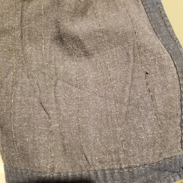 Vintage Kasuri Ikat Indigo Sashiko Noragi