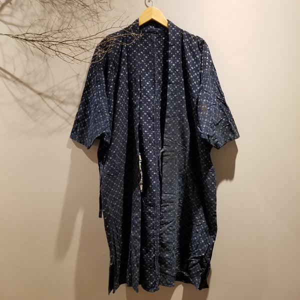 Kasuri Ikat Indigo Long Noragi