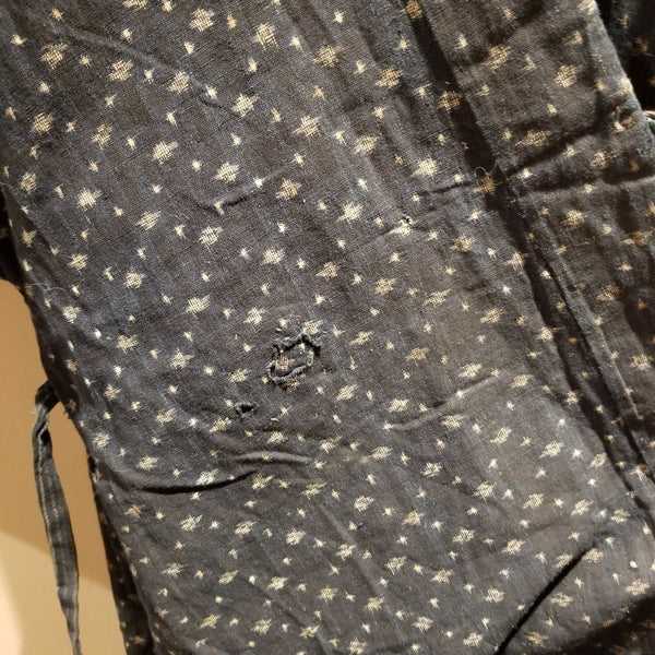 Kasuri Ikat Indigo Long Noragi