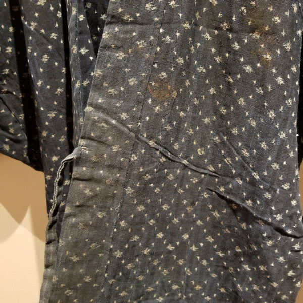 Kasuri Ikat Indigo Long Noragi