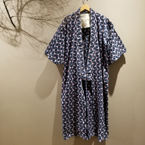 Kasuri Ikat Long Kimono Robe