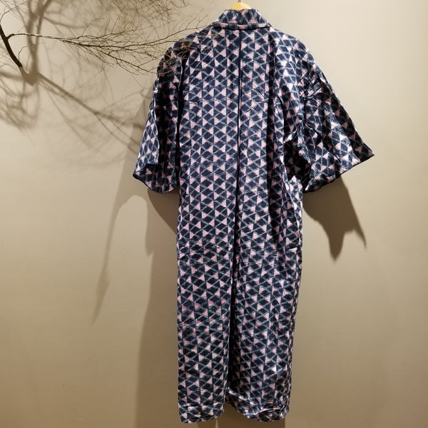 Kasuri Ikat Long Kimono Robe