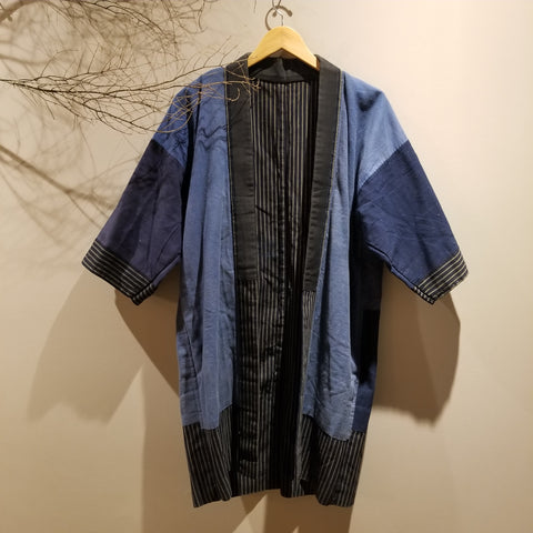 Tohoku Aizome Indigo Shima Reversible Peasant's Noragi