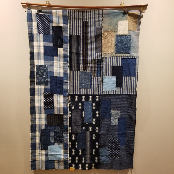 Boro Patchwork Indigo Fabric 140 x 95cm