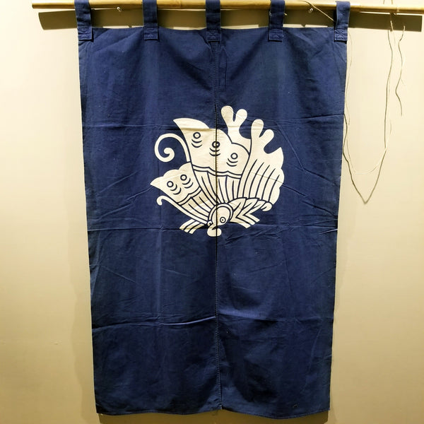 Indigo Traditional Japanese Noren Room Divider 84 x 136cm