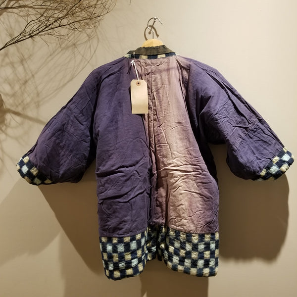Kasuri Ikat Folk Style Haori Jacket from mid century