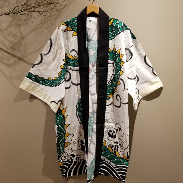 Vintage Green Dragon Long Hanten