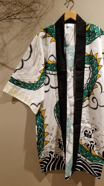 Vintage Green Dragon Long Hanten