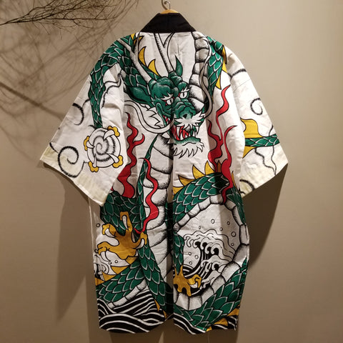 Vintage Green Dragon Long Hanten