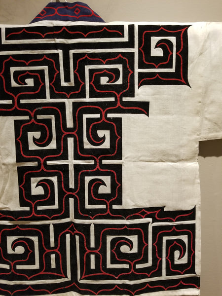 Vintage Ainu Hokkaido Linen Folk Costume Hanten