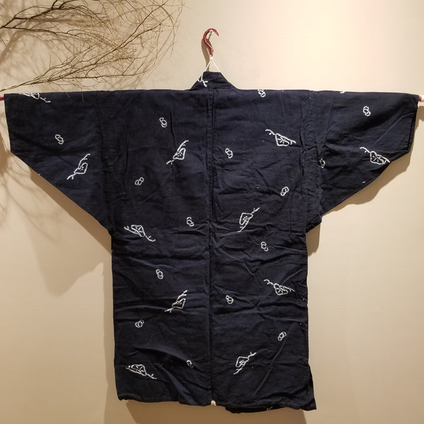 Vintage Shibori Indigo Noragi Hanten
